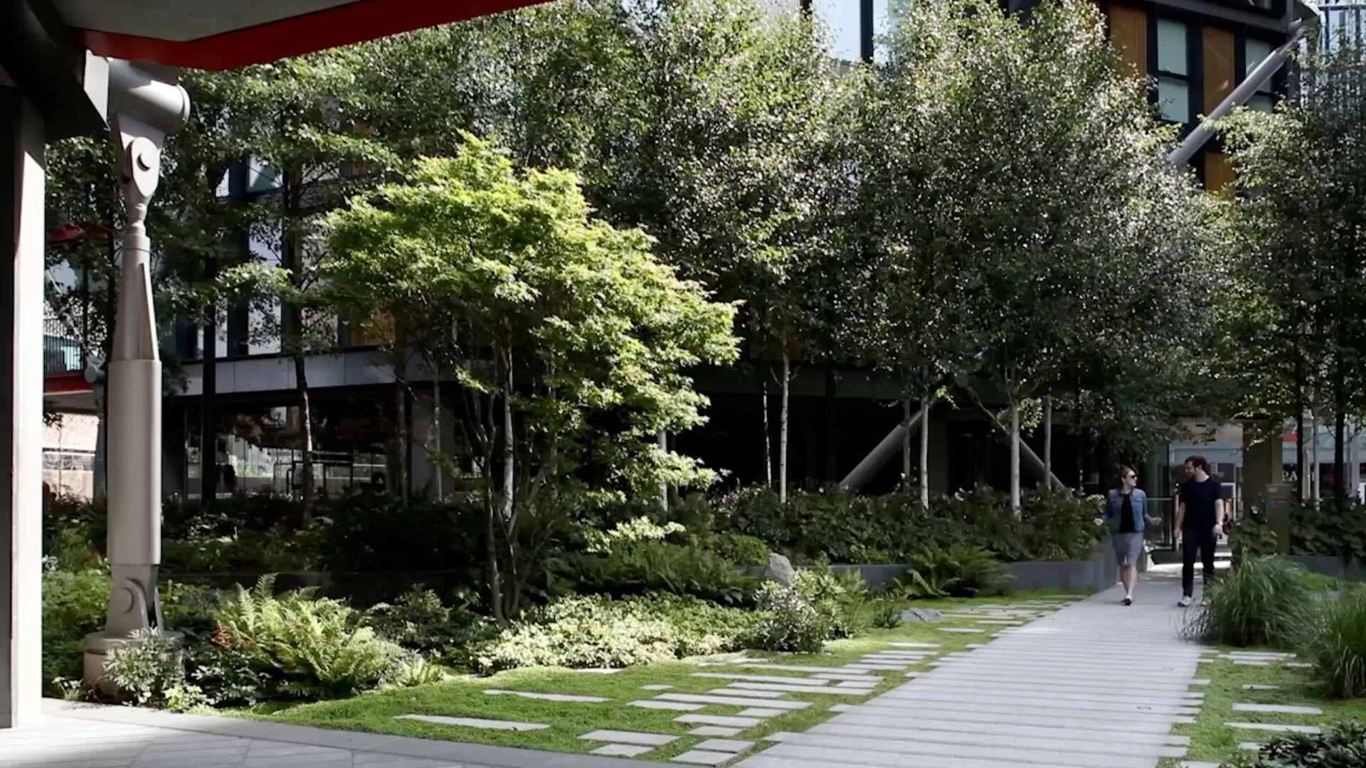 Thoughtfully arranged outdoor design workspace with landscape planning materials
