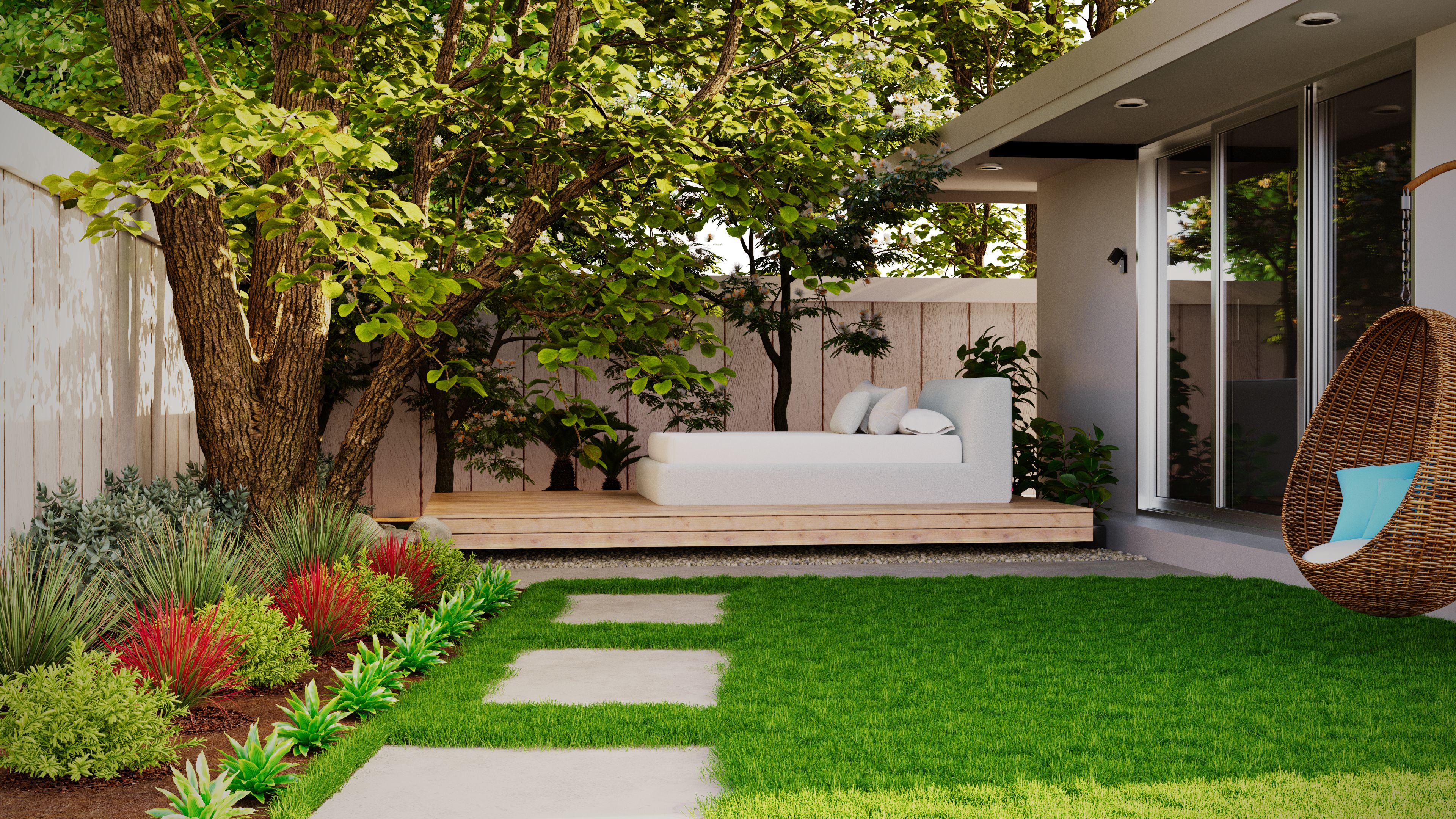 Landscape design studio workspace with garden plans and planting concepts